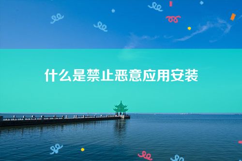 禁止恶意应用安装有什么用-怎么解除禁止恶意应用安装？