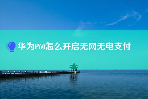 华为P60怎么开启无网无电支付