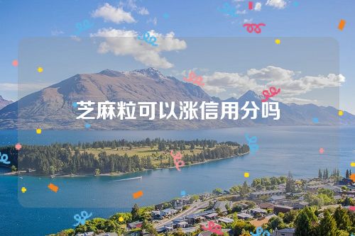 支付宝芝麻粒可以涨信用分吗？