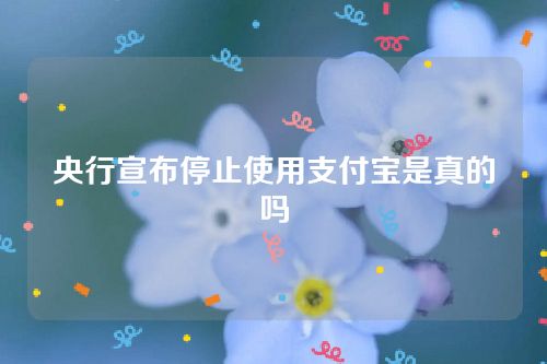 央行宣布停止使用支付宝是不是真的（系谣言）